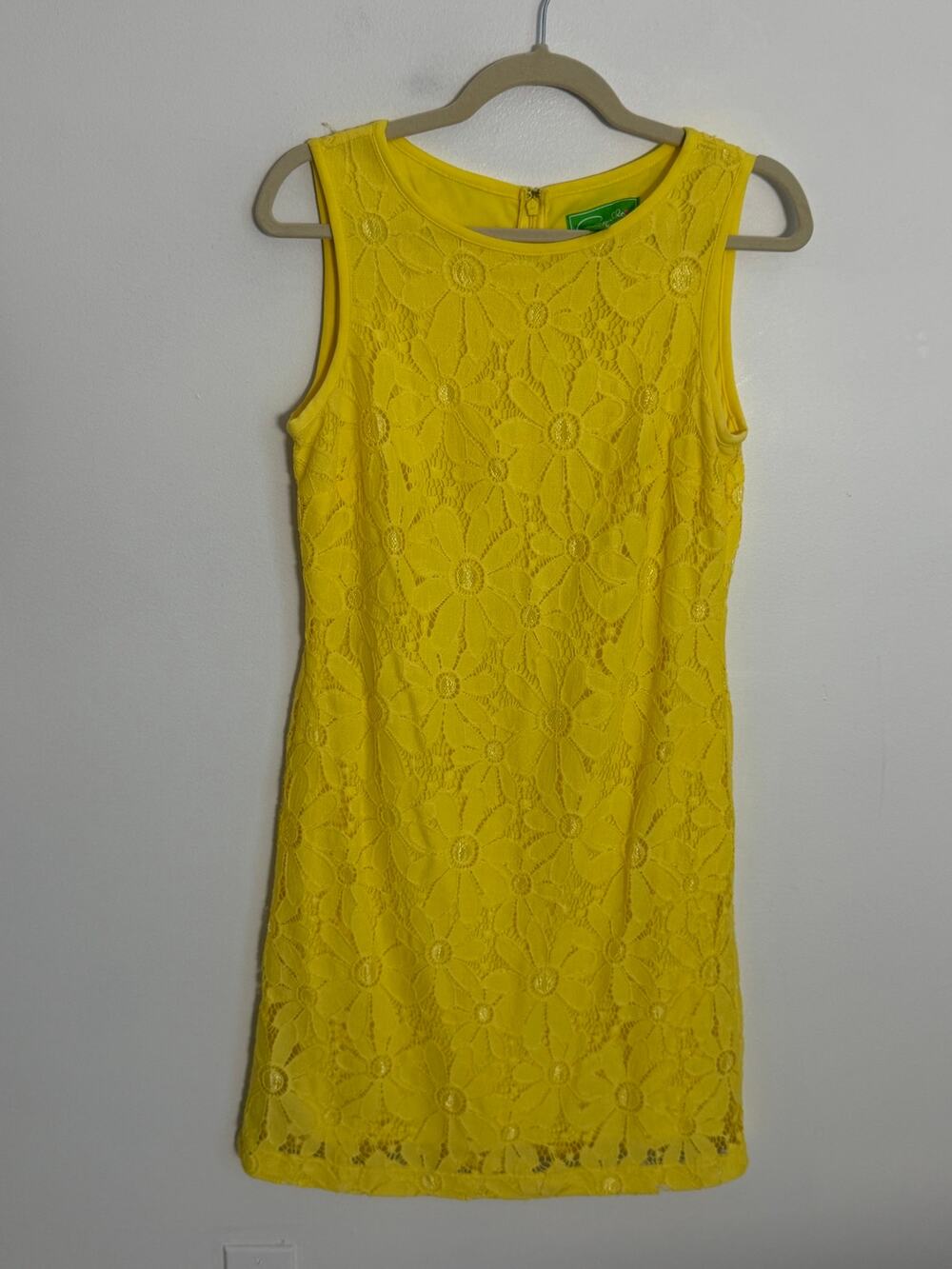 Pappagallo Yellow Lace Summer Dress size 6